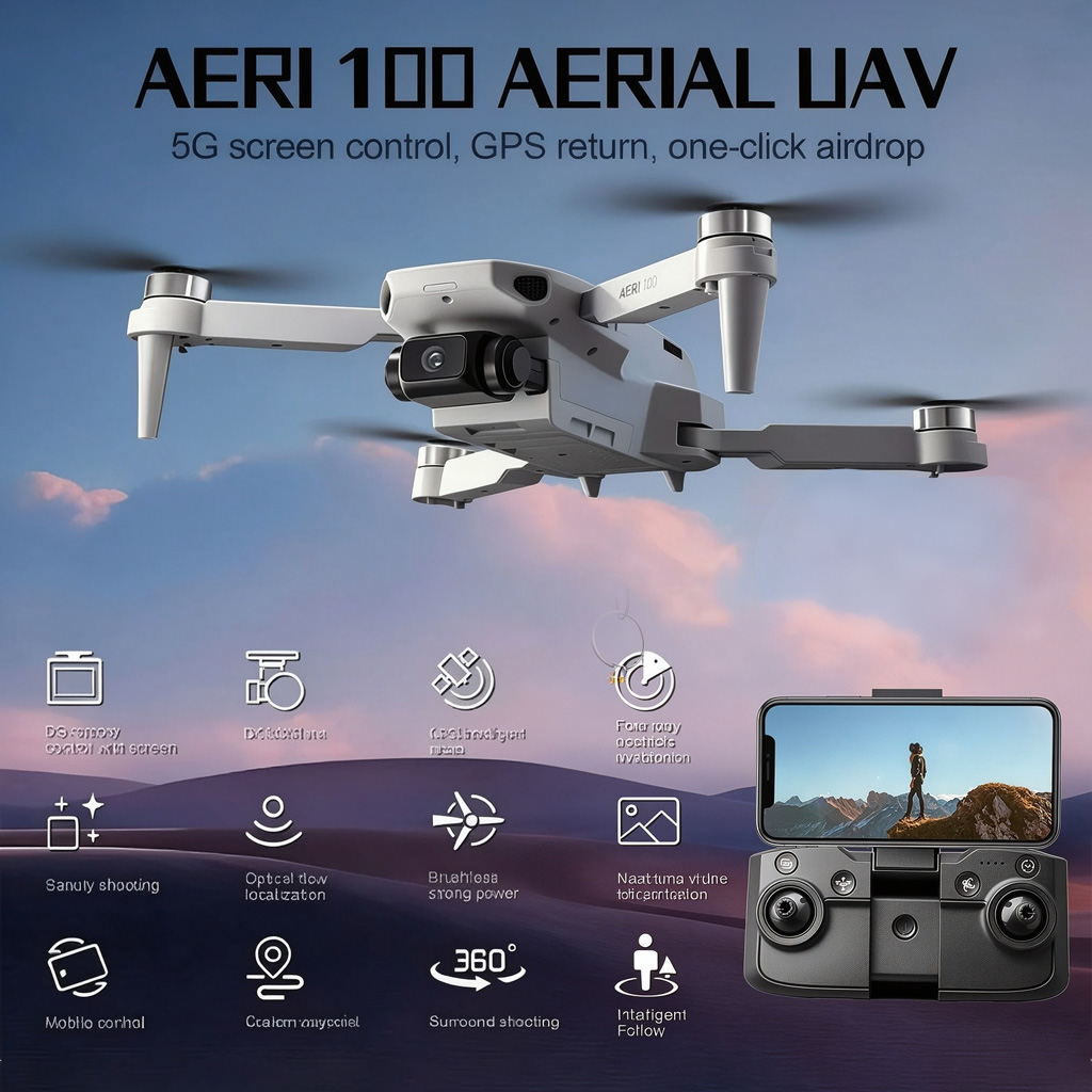 Drone Camera Professional - NEW Aeri100 Mini Drone 8K HD
