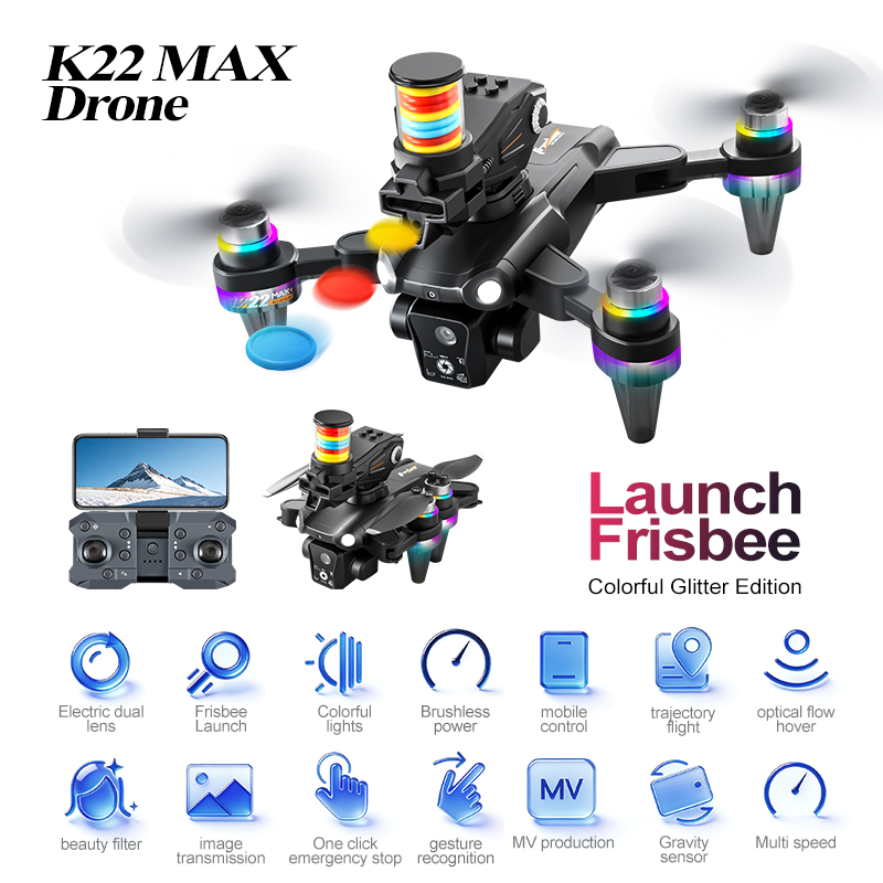 JCMO K22 MAX Frisbee Launch Dr - đánh giá và giá Drone Camera Hd